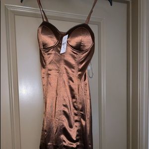 Chocolate Satin Dress
